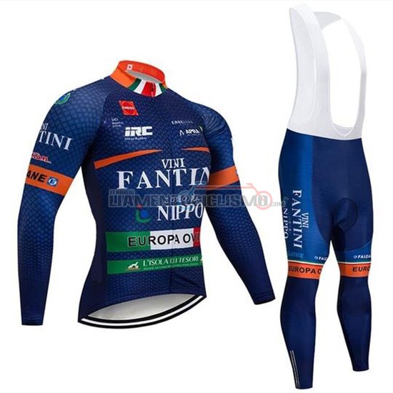 Abbigliamento Ciclismo Vini Fantini Manica Lunga 2019 Blu